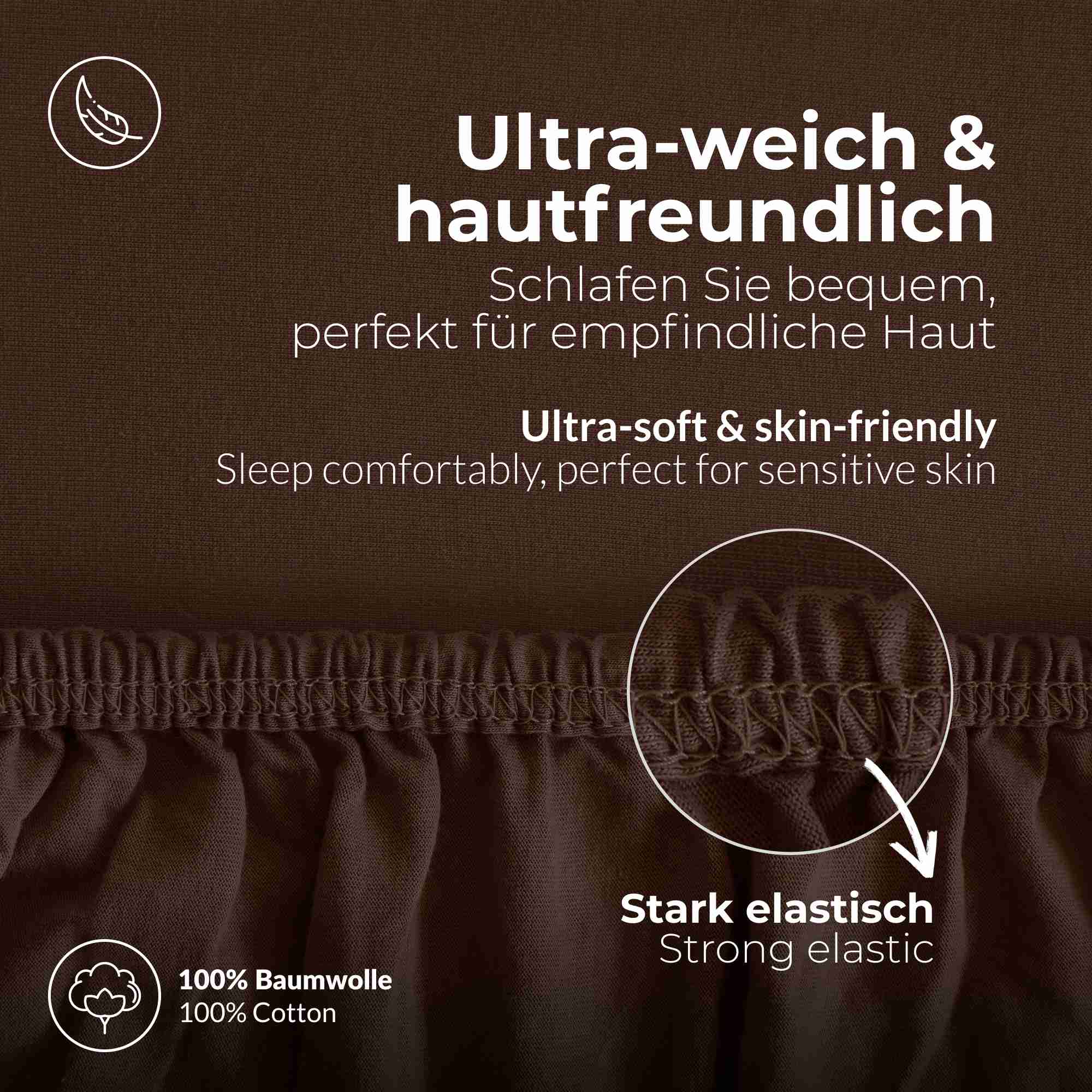 etérea 2 Stück Comfort Jersey Topper Spannbettlaken