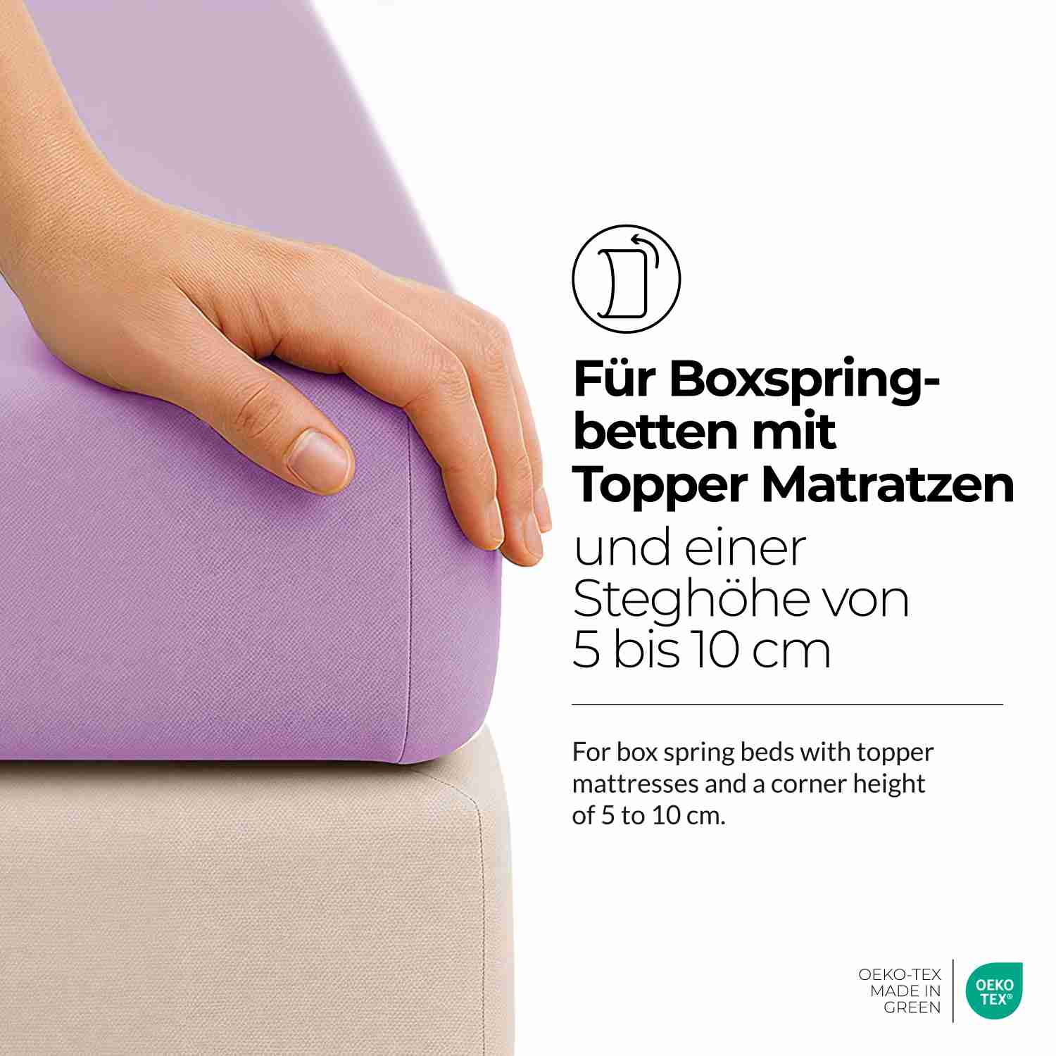 etérea 2 Stück Comfort Jersey Topper Spannbettlaken