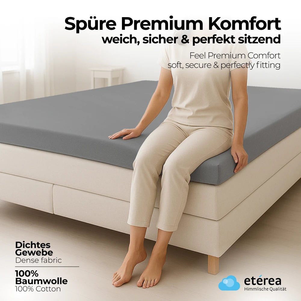 etérea Comfort Jersey Topper Spannbettlaken - 200x220 cm