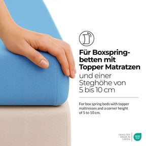 etérea Comfort Jersey Topper Spannbettlaken - 200x220 cm