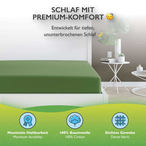 etérea 2 Stück Comfort Jersey Topper Spannbettlaken