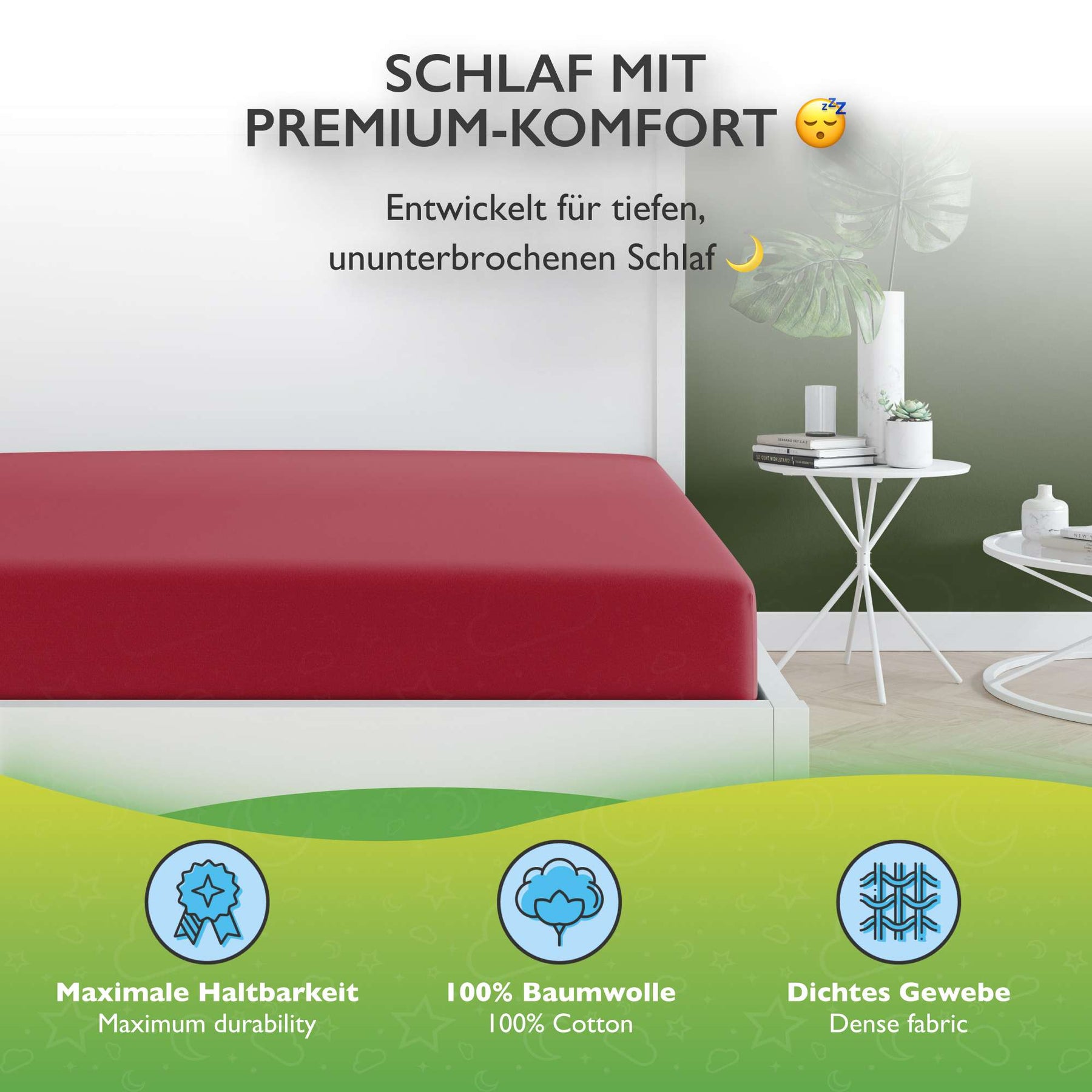 etérea 2 Stück Comfort Jersey Topper Spannbettlaken