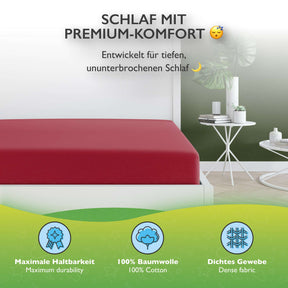 etérea 2 Stück Comfort Jersey Topper Spannbettlaken