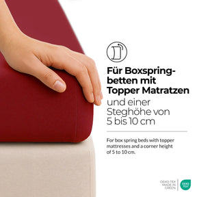 etérea Comfort Jersey Topper Spannbettlaken - 200x220 cm