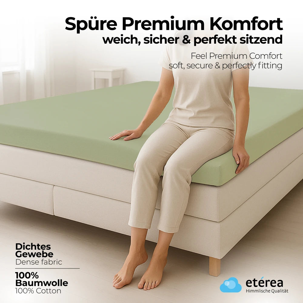 etérea Comfort Jersey Topper Spannbettlaken - 200x220 cm