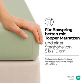 etérea Comfort Jersey Topper Spannbettlaken - 200x220 cm