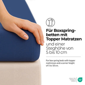 etérea Comfort Jersey Topper Spannbettlaken - 200x220 cm