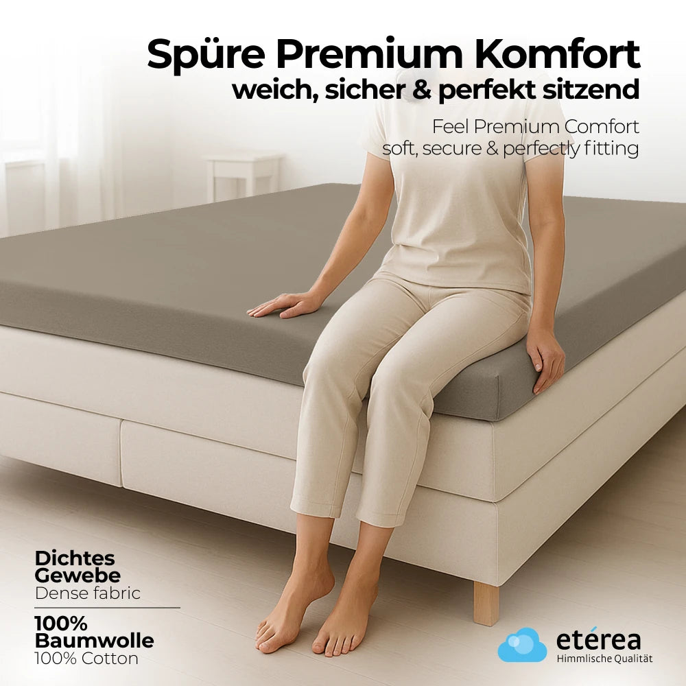 etérea Comfort Jersey Topper Spannbettlaken - 200x220 cm