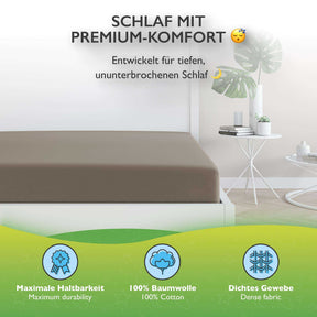 etérea 2 Stück Comfort Jersey Topper Spannbettlaken