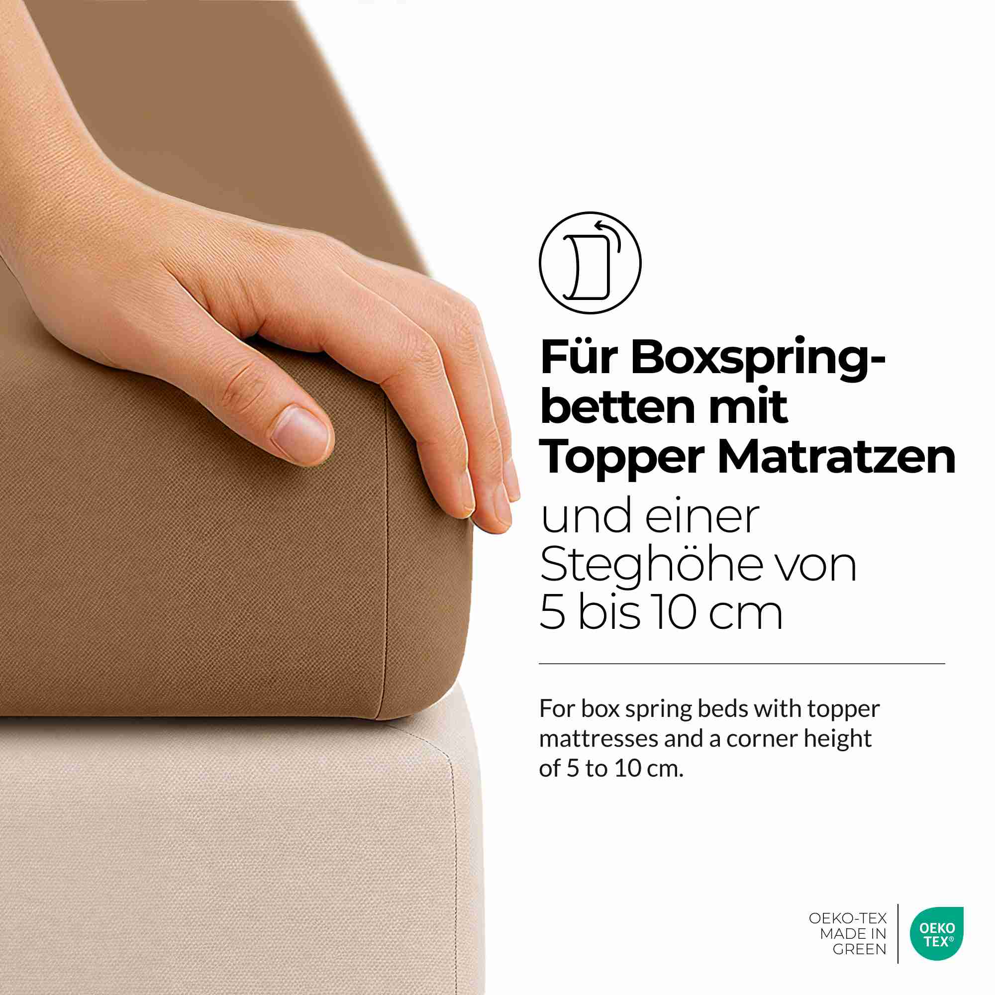 etérea 2 Stück Comfort Jersey Topper Spannbettlaken