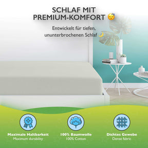 etérea 2 Stück Comfort Jersey Topper Spannbettlaken