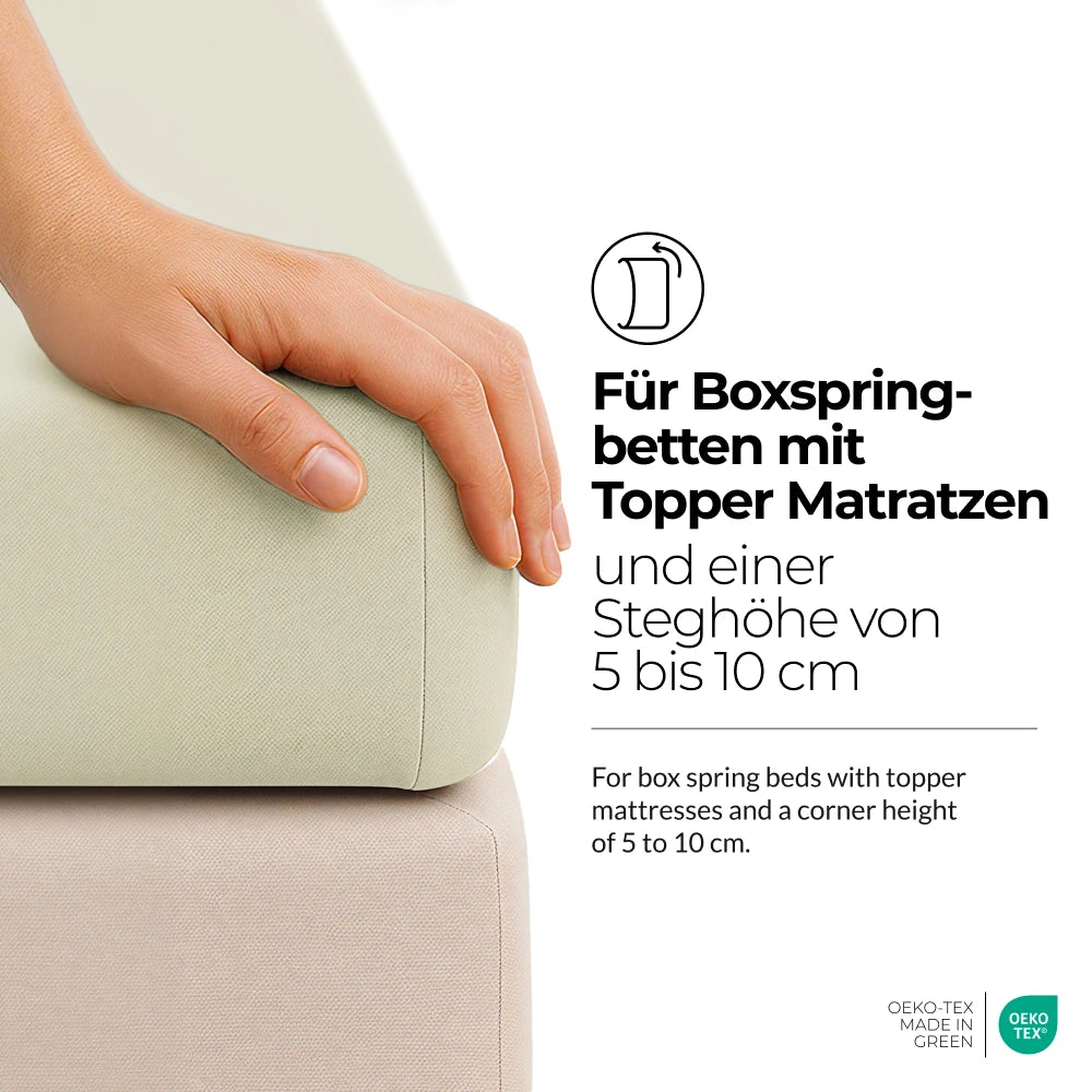 etérea Comfort Jersey Topper Spannbettlaken - 200x220 cm