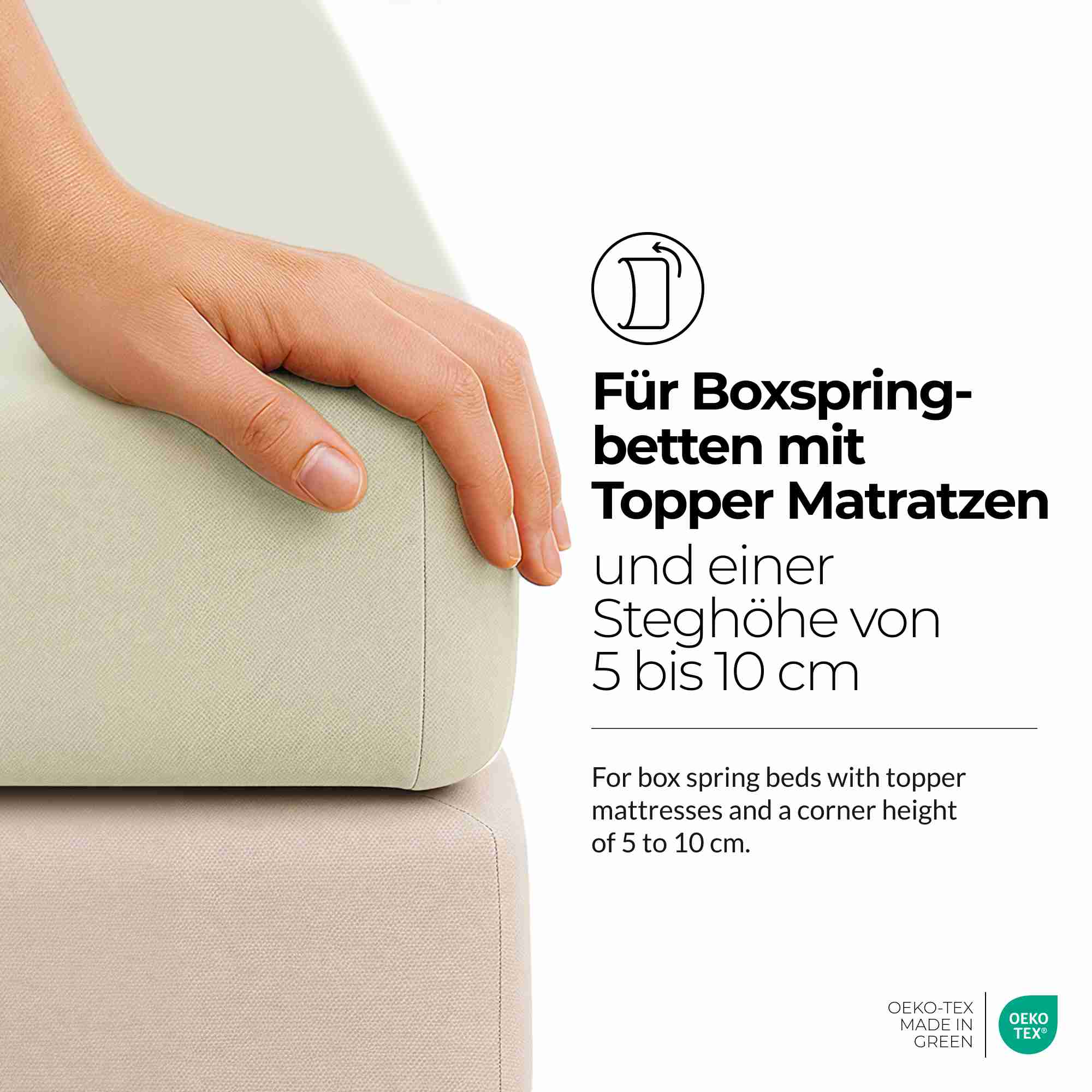 etérea 2 Stück Comfort Jersey Topper Spannbettlaken