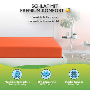 etérea 2 Stück Comfort Jersey Topper Spannbettlaken