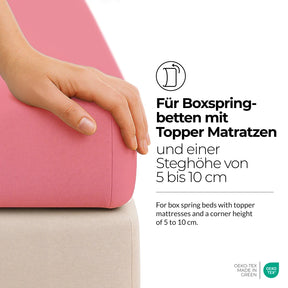 etérea Comfort Jersey Topper Spannbettlaken - 200x220 cm