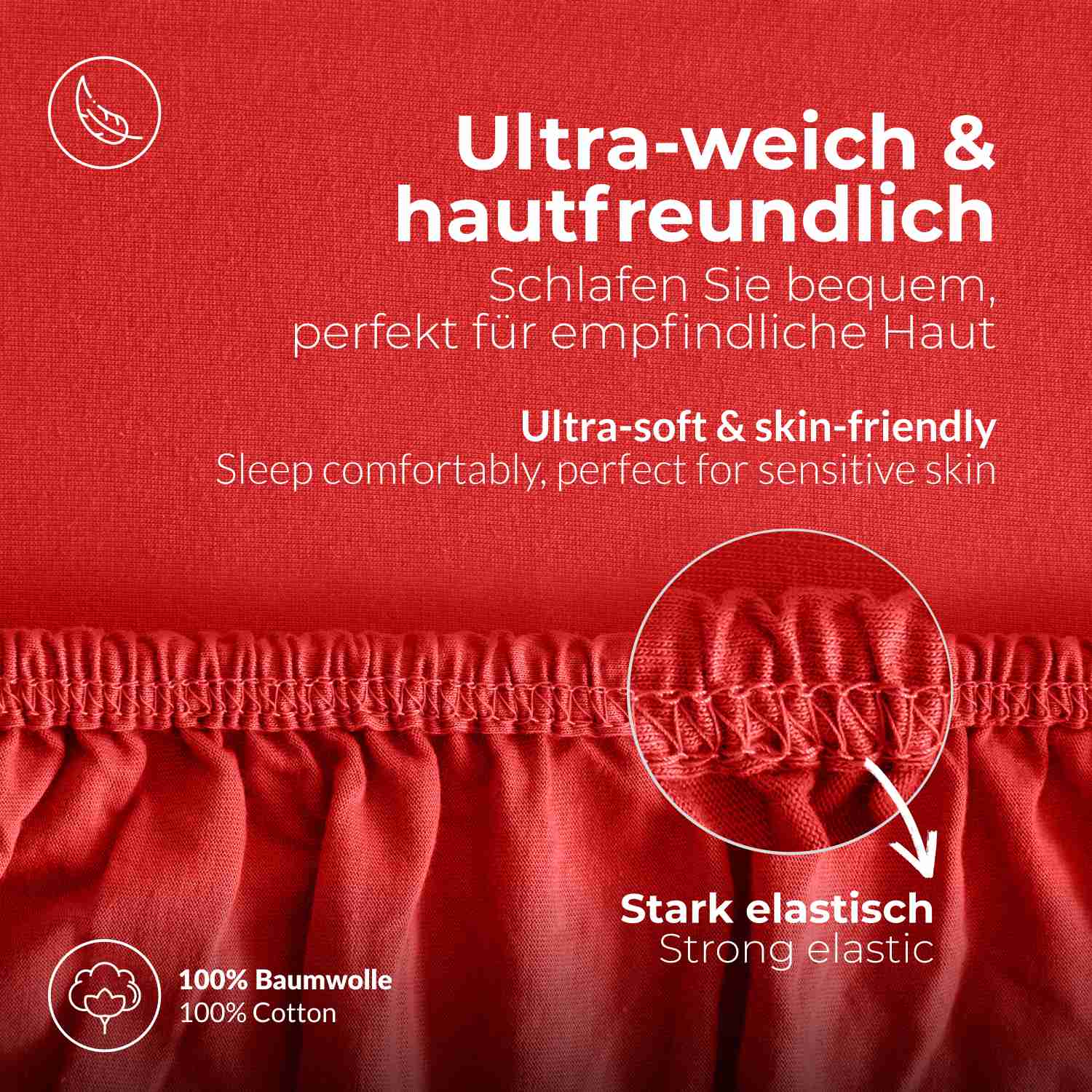 etérea 2 Stück Comfort Jersey Topper Spannbettlaken