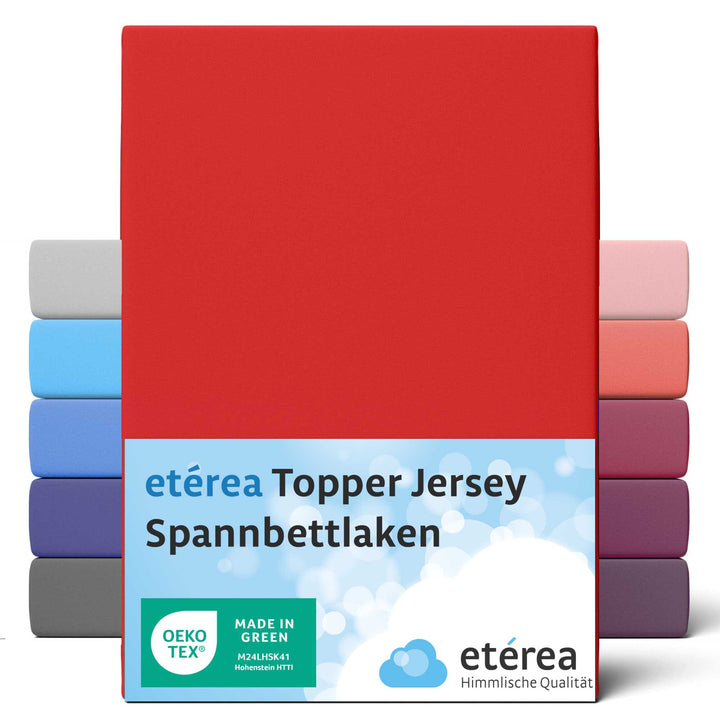 etérea Jersey Topper Spannbettlaken #farbe_rot