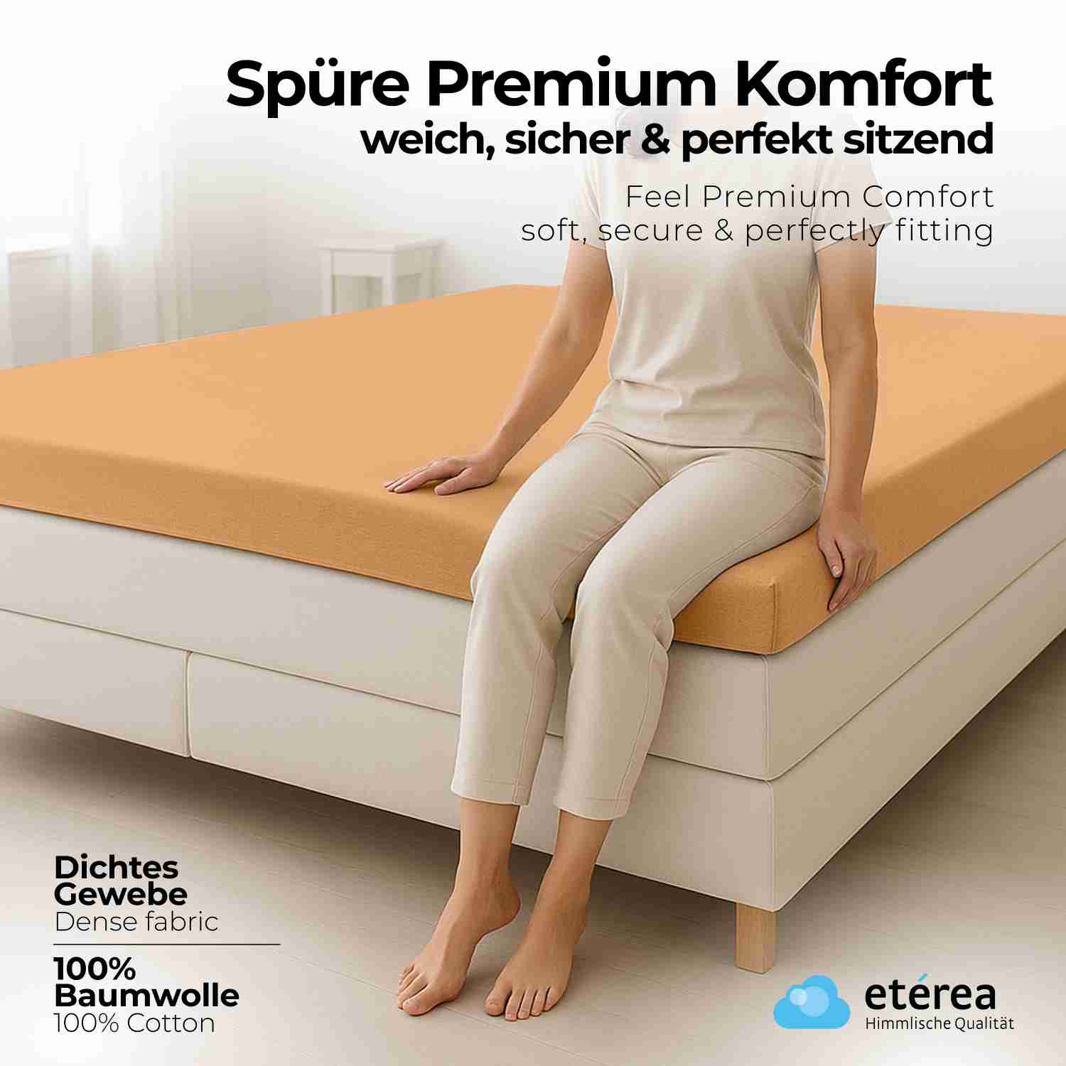 etérea 2 Stück Comfort Jersey Topper Spannbettlaken