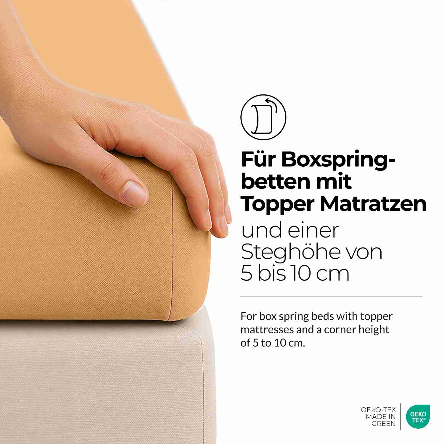 etérea 2 Stück Comfort Jersey Topper Spannbettlaken