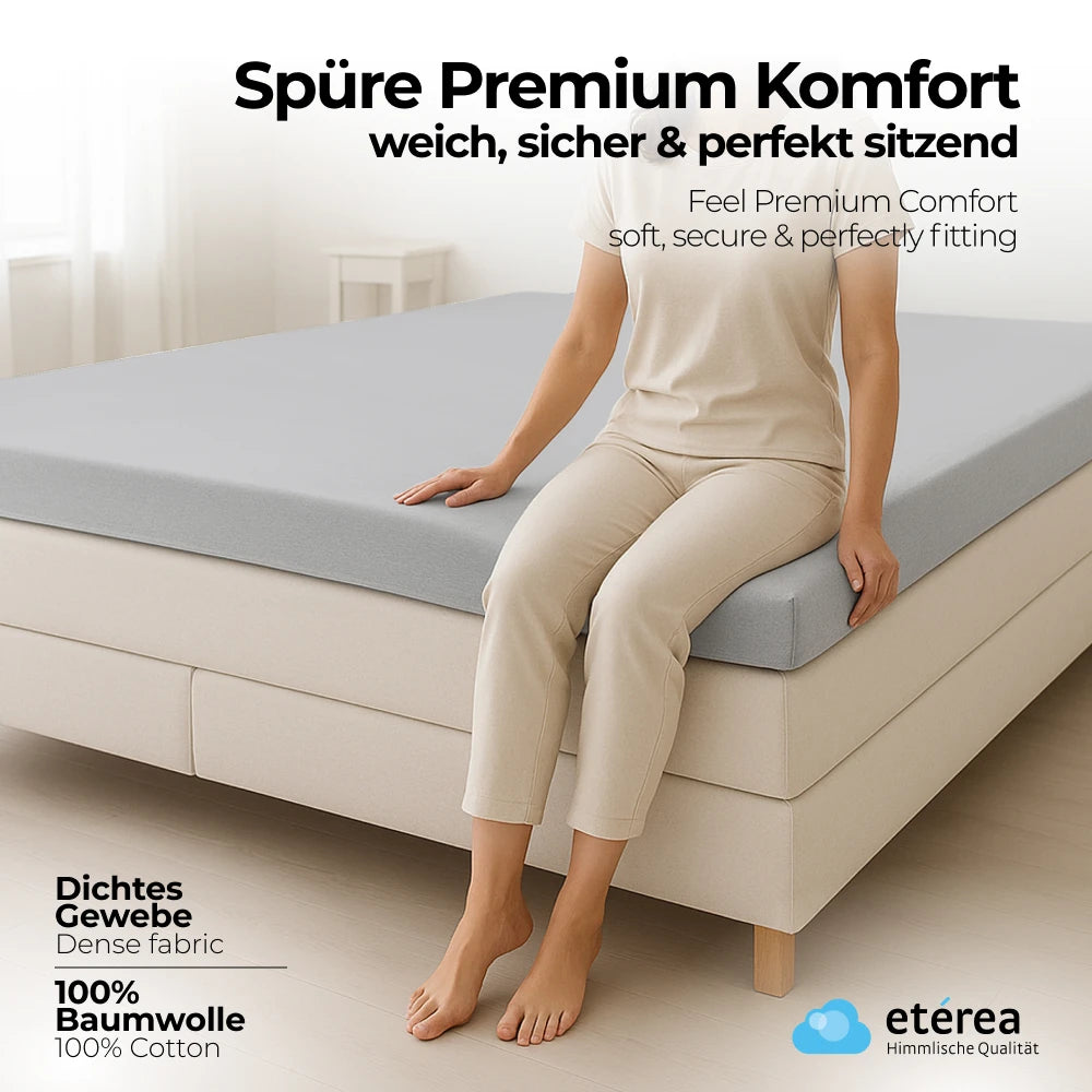 etérea Comfort Jersey Topper Spannbettlaken - 200x220 cm