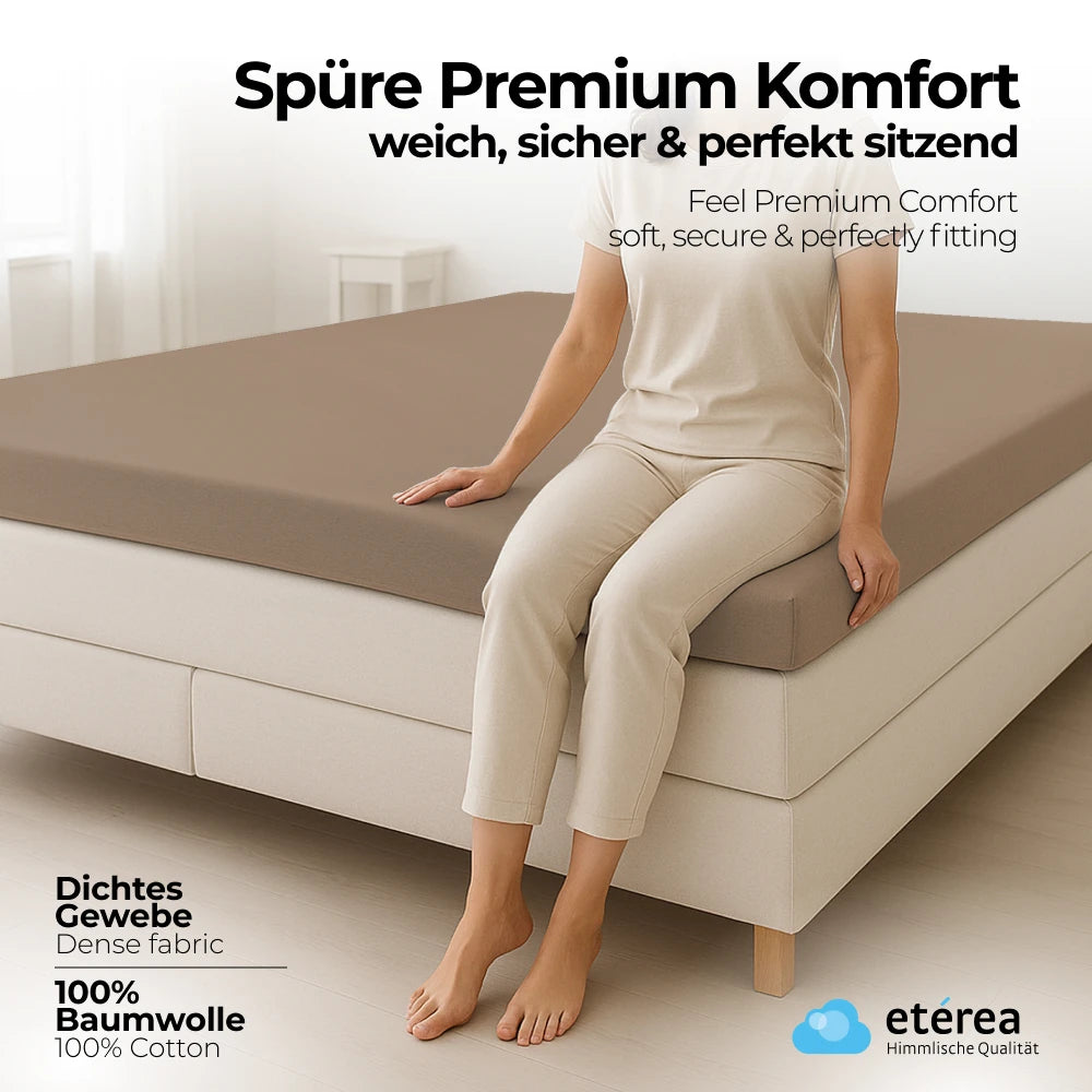 etérea Comfort Jersey Topper Spannbettlaken - 200x220 cm