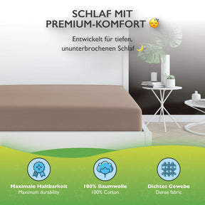 etérea 2 Stück Comfort Jersey Topper Spannbettlaken