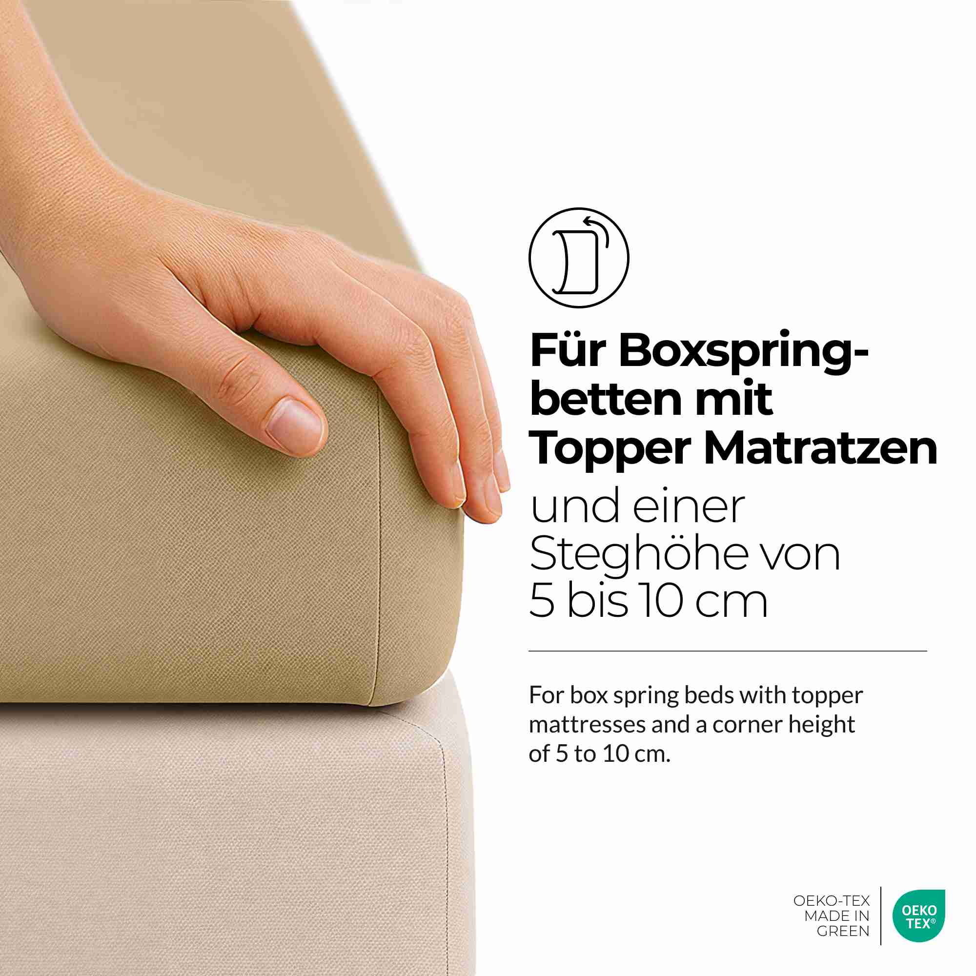 etérea 2 Stück Comfort Jersey Topper Spannbettlaken