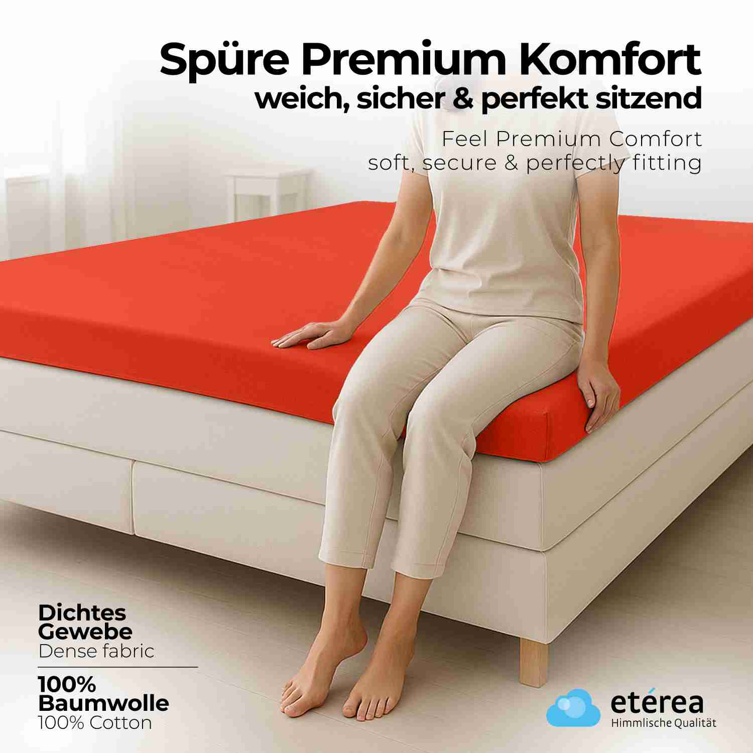 etérea 2 Stück Comfort Jersey Topper Spannbettlaken