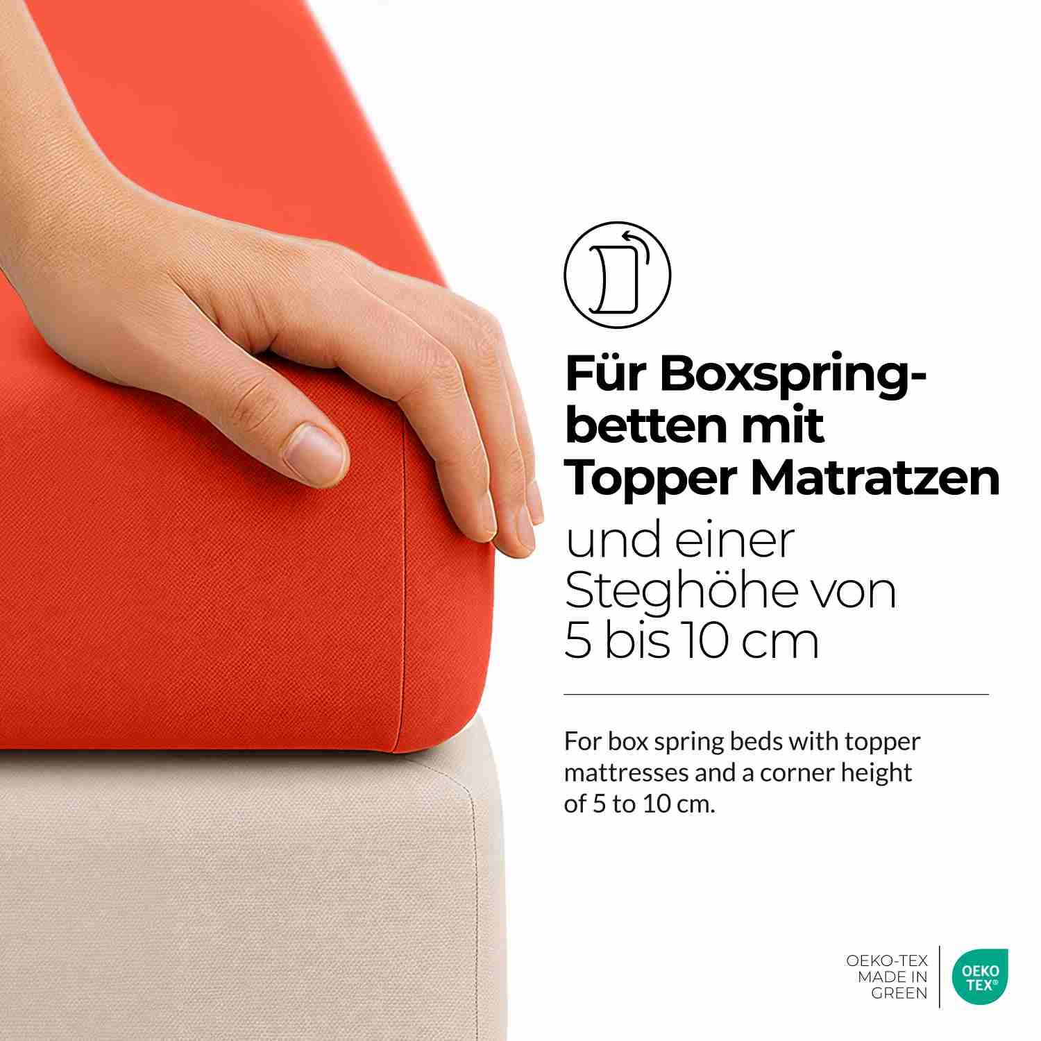 etérea 2 Stück Comfort Jersey Topper Spannbettlaken