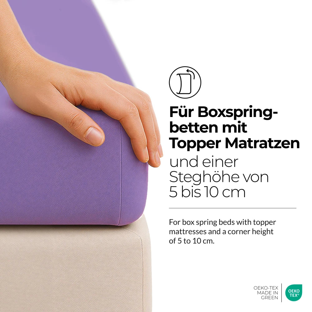 etérea Comfort Jersey Topper Spannbettlaken - 200x220 cm