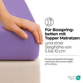 etérea Comfort Jersey Topper Spannbettlaken - 200x220 cm