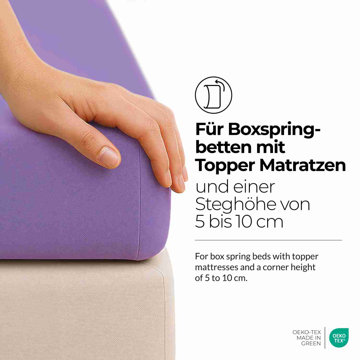 etérea 2 Stück Comfort Jersey Topper Spannbettlaken