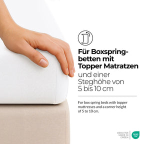 etérea Comfort Jersey Topper Spannbettlaken - 200x220 cm