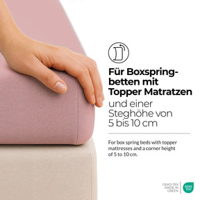 etérea Comfort Jersey Topper Spannbettlaken - 200x220 cm