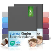 etérea Comfort Jersey Kinder Spannbettlaken Doppelpack - 60x120 - 70x140 cm