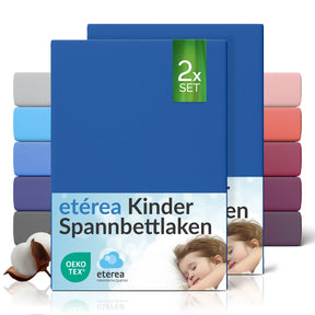 etérea Comfort Jersey Kinder Spannbettlaken Doppelpack - 60x120 - 70x140 cm