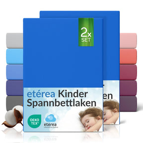 etérea Comfort Jersey Kinder Spannbettlaken Doppelpack - 60x120 - 70x140 cm