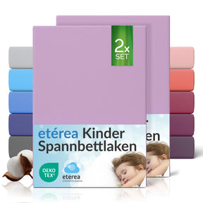etérea Comfort Jersey Kinder Spannbettlaken Doppelpack - 60x120 - 70x140 cm