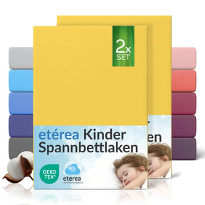 etérea Comfort Jersey Kinder Spannbettlaken Doppelpack - 60x120 - 70x140 cm