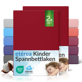 etérea Comfort Jersey Kinder Spannbettlaken Doppelpack - 60x120 - 70x140 cm