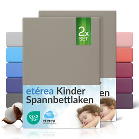 etérea Comfort Jersey Kinder Spannbettlaken Doppelpack - 60x120 - 70x140 cm