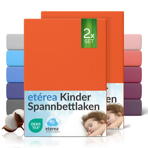 etérea Comfort Jersey Kinder Spannbettlaken Doppelpack - 60x120 - 70x140 cm
