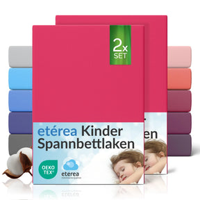 etérea Comfort Jersey Kinder Spannbettlaken Doppelpack - 60x120 - 70x140 cm
