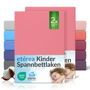 etérea Comfort Jersey Kinder Spannbettlaken Doppelpack - 60x120 - 70x140 cm