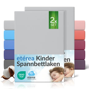 etérea Comfort Jersey Kinder Spannbettlaken Doppelpack - 60x120 - 70x140 cm