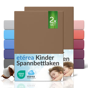 etérea Comfort Jersey Kinder Spannbettlaken Doppelpack - 60x120 - 70x140 cm
