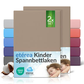 etérea Comfort Jersey Kinder Spannbettlaken Doppelpack - 60x120 - 70x140 cm