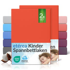 etérea Comfort Jersey Kinder Spannbettlaken Doppelpack - 60x120 - 70x140 cm