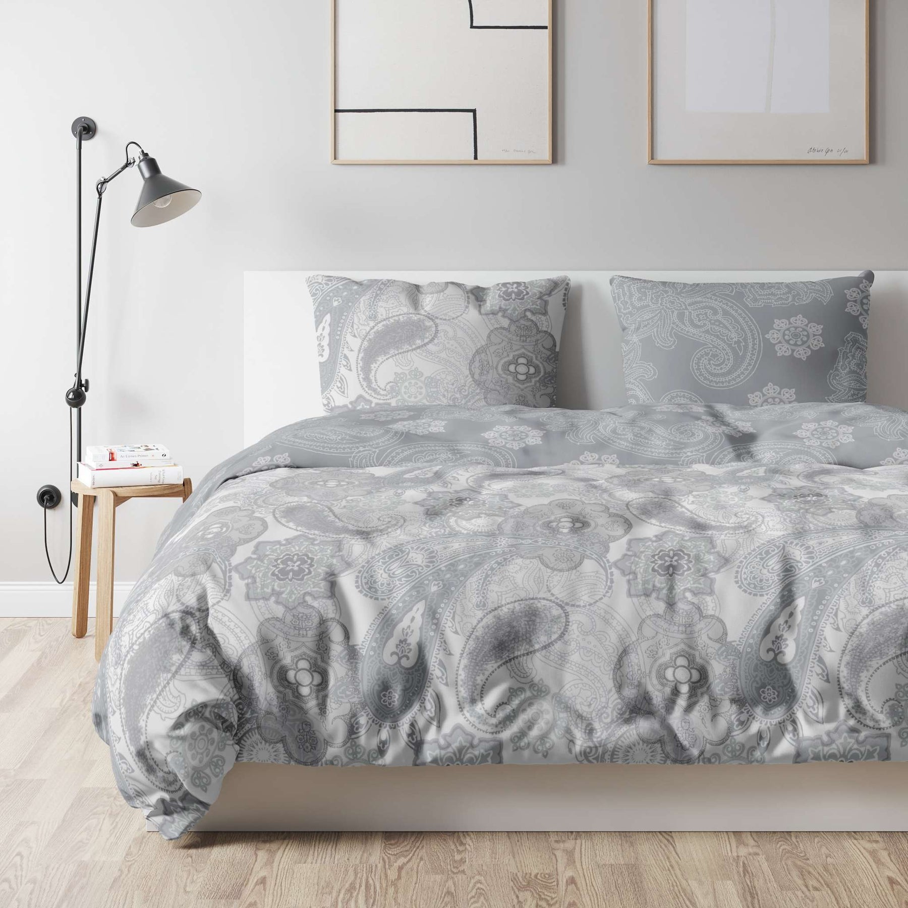 etérea Mako Satin Bettwäsche Florina Paisley Blumen