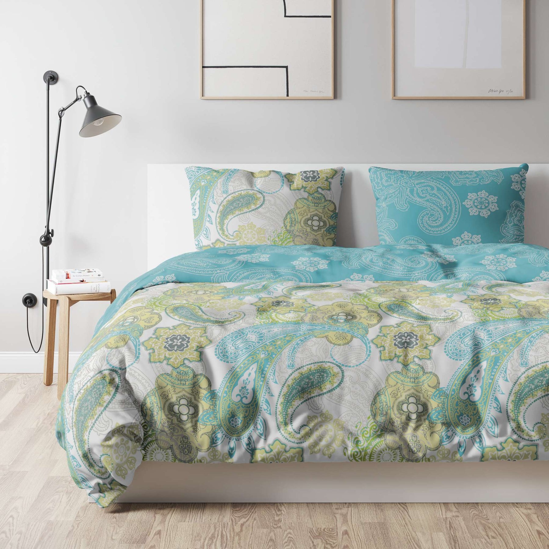 etérea Mako Satin Bettwäsche Florina Paisley Blumen